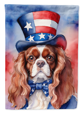 Cavalier Spaniel Patriotic American Garden Flag