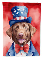 Chesapeake Bay Retriever Patriotic American House Flag