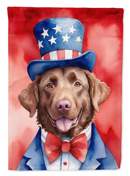 Chesapeake Bay Retriever Patriotic American Garden Flag