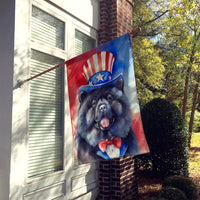 Chow Chow Patriotic American House Flag