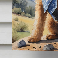 Airedale Terrier Cowboy Welcome House Flag