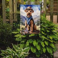 Airedale Terrier Cowboy Welcome Garden Flag