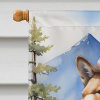 Akita Cowboy Welcome House Flag