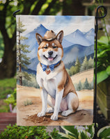 Akita Cowboy Welcome Garden Flag