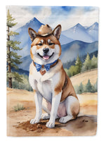 Akita Cowboy Welcome Garden Flag