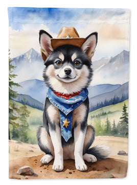 Alaskan Klee Kai Cowboy Welcome House Flag