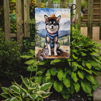 Alaskan Klee Kai Cowboy Welcome Garden Flag