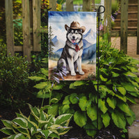 Alaskan Malamute Cowboy Welcome Garden Flag