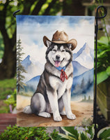 Alaskan Malamute Cowboy Welcome Garden Flag