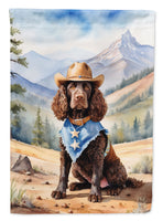 American Water Spaniel Cowboy Welcome House Flag