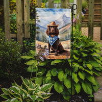 American Water Spaniel Cowboy Welcome Garden Flag