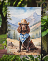 American Water Spaniel Cowboy Welcome Garden Flag