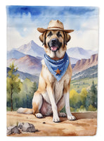 Anatolian Shepherd Cowboy Welcome House Flag