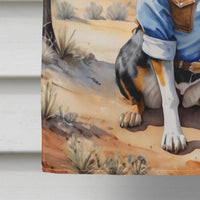 Australian Cattle Dog Cowboy Welcome House Flag