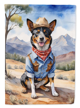 Australian Cattle Dog Cowboy Welcome House Flag