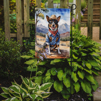 Australian Cattle Dog Cowboy Welcome Garden Flag