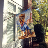 Australian Terrier Cowboy Welcome House Flag