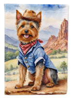 Australian Terrier Cowboy Welcome House Flag