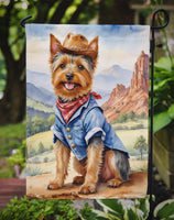 Australian Terrier Cowboy Welcome Garden Flag