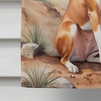 Basenji Cowboy Welcome House Flag