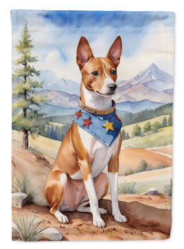 Basenji Cowboy Welcome Garden Flag