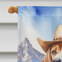 Beagle Cowboy Welcome House Flag