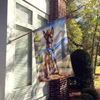 Belgian Malinois Cowboy Welcome House Flag