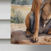 Belgian Malinois Cowboy Welcome House Flag