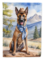 Belgian Malinois Cowboy Welcome House Flag