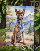 Belgian Malinois Cowboy Welcome Garden Flag