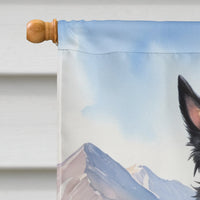 Belgian Sheepdog Cowboy Welcome House Flag