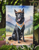 Belgian Sheepdog Cowboy Welcome Garden Flag