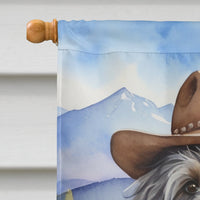 Bergamasco Sheepdog Cowboy Welcome House Flag