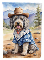 Bergamasco Sheepdog Cowboy Welcome House Flag