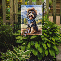 Bernedoodle Cowboy Welcome Garden Flag