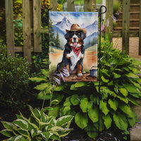 Bernese Mountain Dog Cowboy Welcome Garden Flag