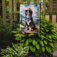 Bernese Mountain Dog Cowboy Welcome Garden Flag