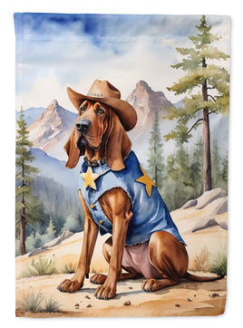 Bloodhound Cowboy Welcome House Flag