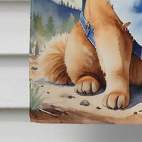 Chow Chow Cowboy Welcome House Flag