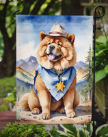 Chow Chow Cowboy Welcome Garden Flag