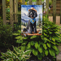 Black Poodle Cowboy Welcome Garden Flag