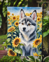 Alaskan Klee Kai in Sunflowers Garden Flag