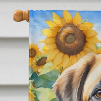 Anatolian Shepherd in Sunflowers House Flag