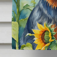 Australian Terrier in Sunflowers House Flag