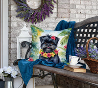 Affenpinscher Luau Throw Pillow