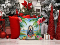 Afghan Hound Luau Throw Pillow