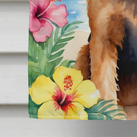 Airedale Terrier Luau House Flag