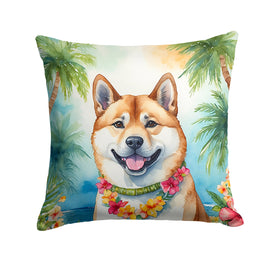 Akita Luau Throw Pillow