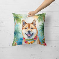 Akita Luau Throw Pillow