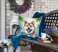 Akita Luau Throw Pillow